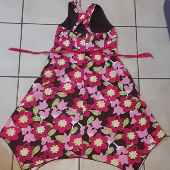 Girls dark floral dress size 16 - Picture 5 of 7